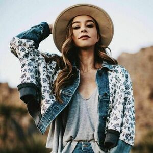 Free People Ditsy denim jacket